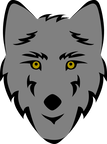 simple stylized wolf he 01