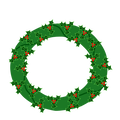 evergreen wreath with large holly 01