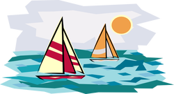sailing sunset