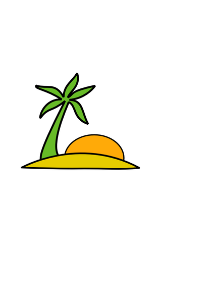 island palm and the sun 01