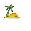island palm and the sun 01