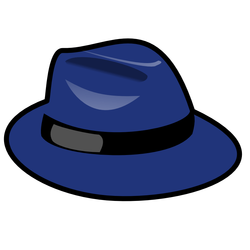 blue fedora